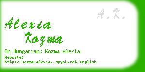 alexia kozma business card